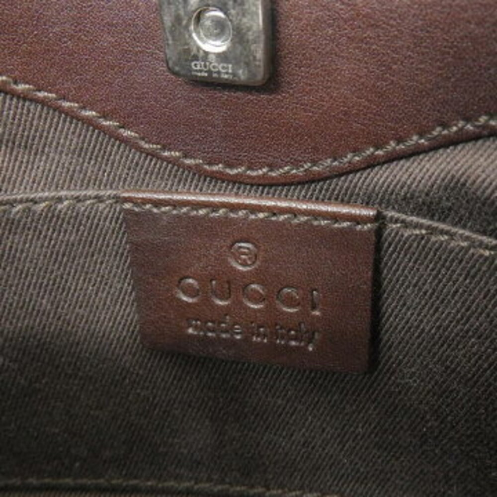 Gucci Sherry Interlocking GG Handbag Canvas Leather Beige - Picture 8 of 8
